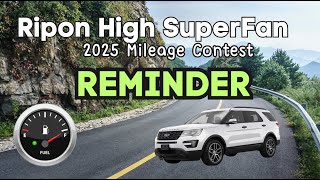 2025 Mileage Contest Reminder