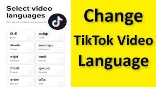 How To Change TikTok Video Language Android & Ios || How To Select Your Video Language On Tik Tok