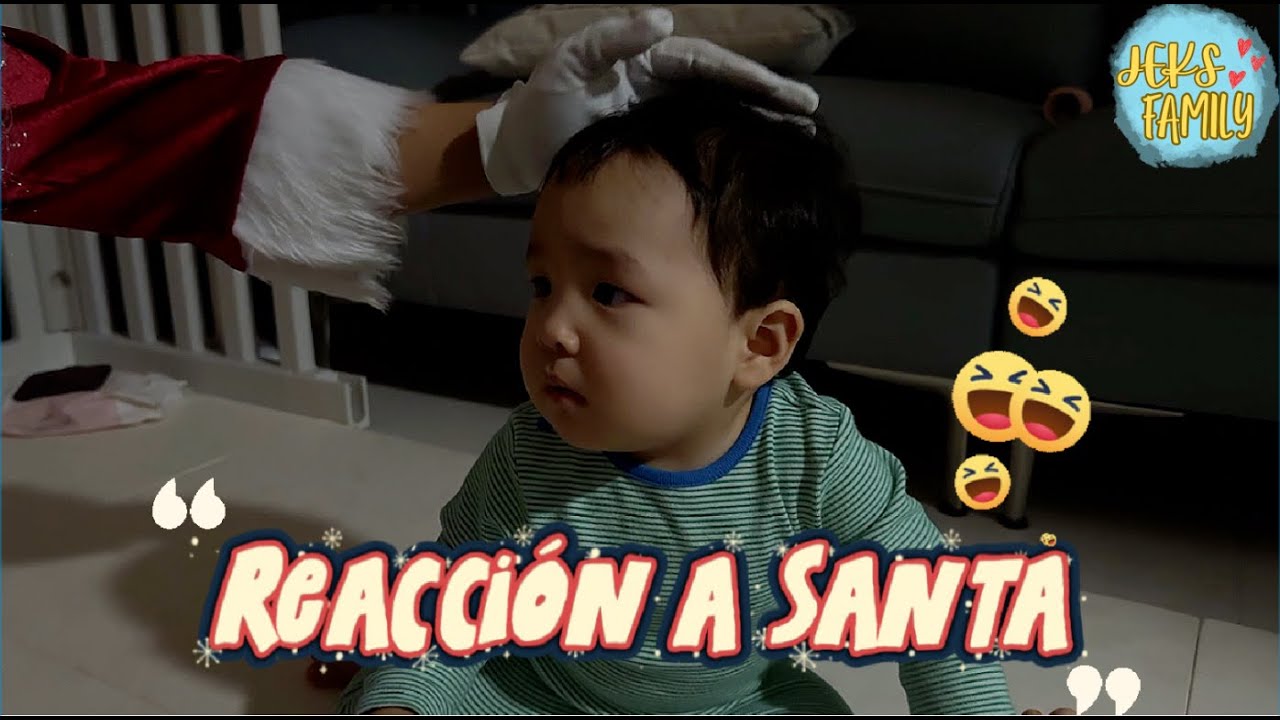 Reacción épica de nuestro bebé al ver a papá disfrazado de Santa 🤣 #vidaencorea