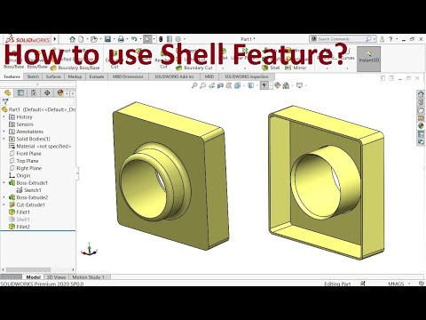 How to use solidworks shell feature?