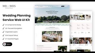 Weddio Wedding Planner Service Website Figma UI Design- Create Wedding & Event Planning Websites 💍🌸✨