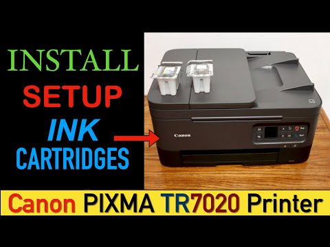 How To Install SetUp Ink Cartridges Canon Pixma TR7020 All-in-one Inkjet Printer.
