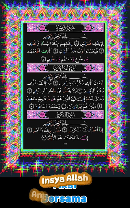 QS 106 Al Qura'isy Ayat 1-4 Terjemahan Bahasa Indonesia
