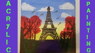 eiffel tower acrylic easy
