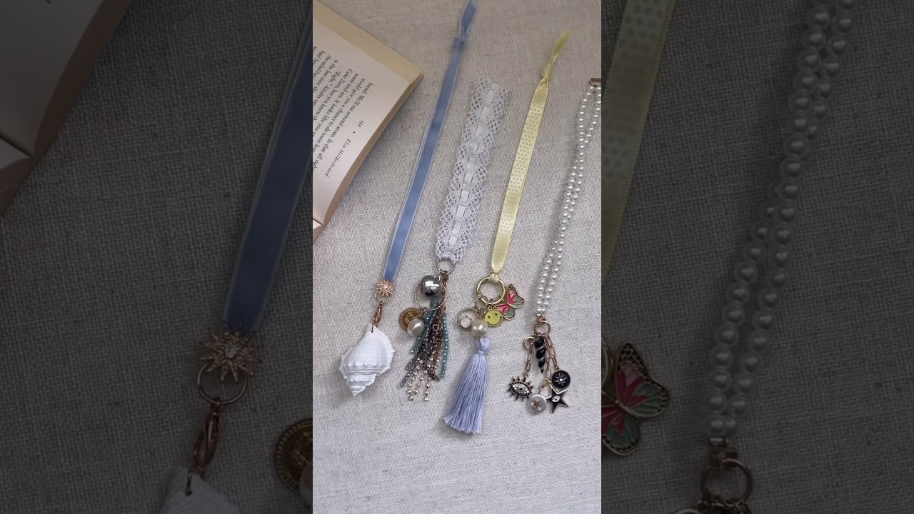 DIY ribbon charm bookmarks 📖🎀 