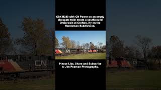 CSX B240 meets SB Grain at Crofton, Ky