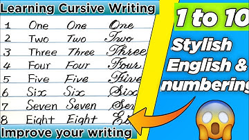 How to Write Numbers 1 to 10 | Easy Number Handwriting for Beginners
