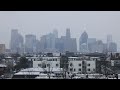 Time-lapse: Rain and snow moving through Dallas
