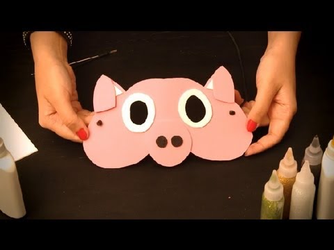 Cómo hacer un antifaz de cerdo : Antifaces de animales para niños ...