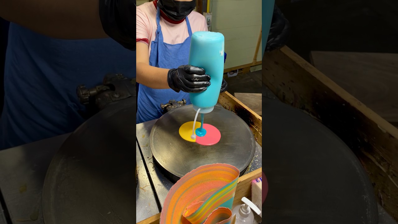 Радужный блинчик | Тайская уличная еда