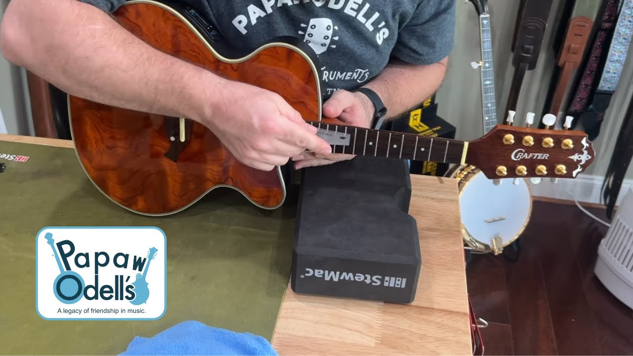 Crafter Mandolin Setup – Cleaned Up and Playing Great! Demo at the End