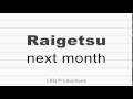 How to say next month in japanese raigetsu