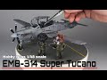 full build ホビーボス1/48 EMB-314 スーパーツカノと動物クルーのジオラマ