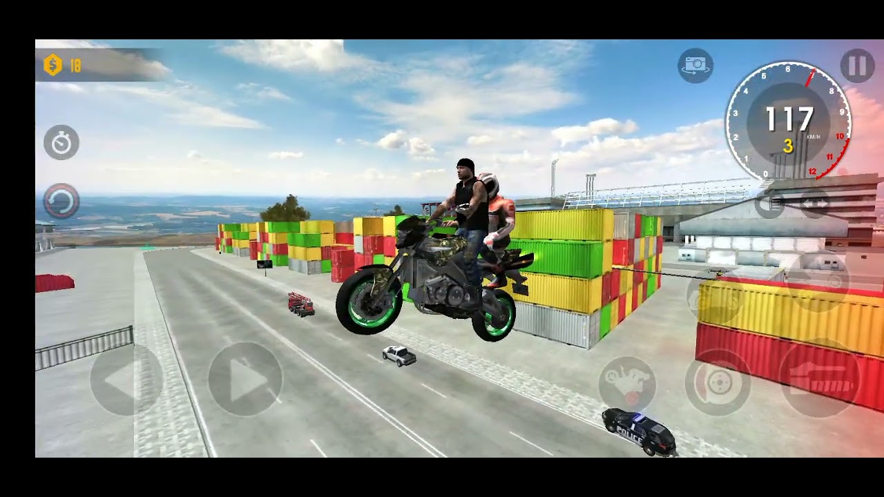 Xtreme Motorbikes 2 Player one wheeling stunt Moto Bike rider
