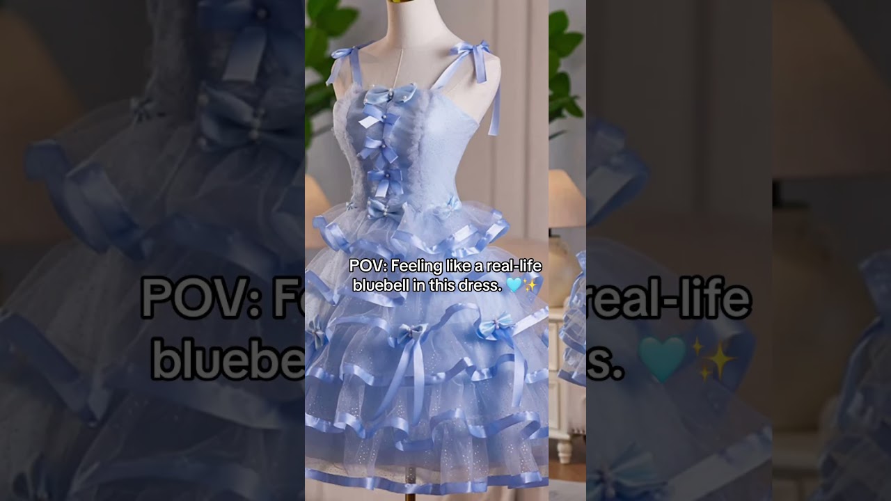 Light Blue Tulle Layers Homecoming Dress 🩵✨ 