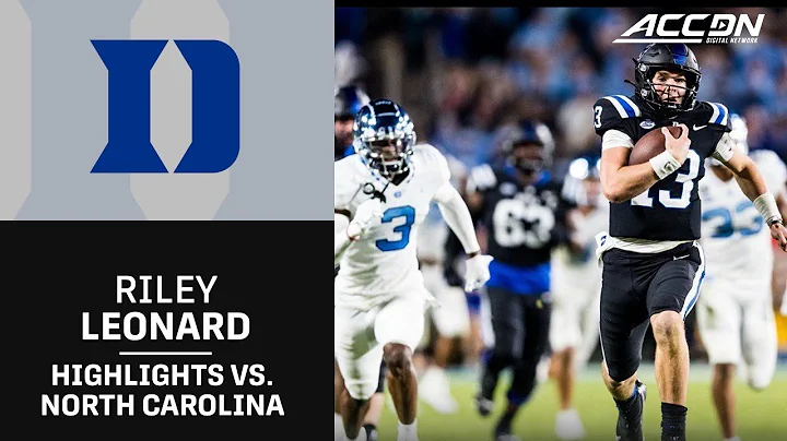 Duke QB Riley Leonard Exceptional In Tough Rivalry...