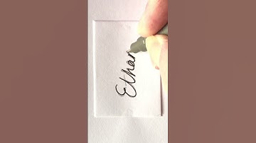 WRITING NAME ETHAN IN CURSIVE LETTERS EASY | Doodle Ideas | How To Write A Ethan Name In Cursive
