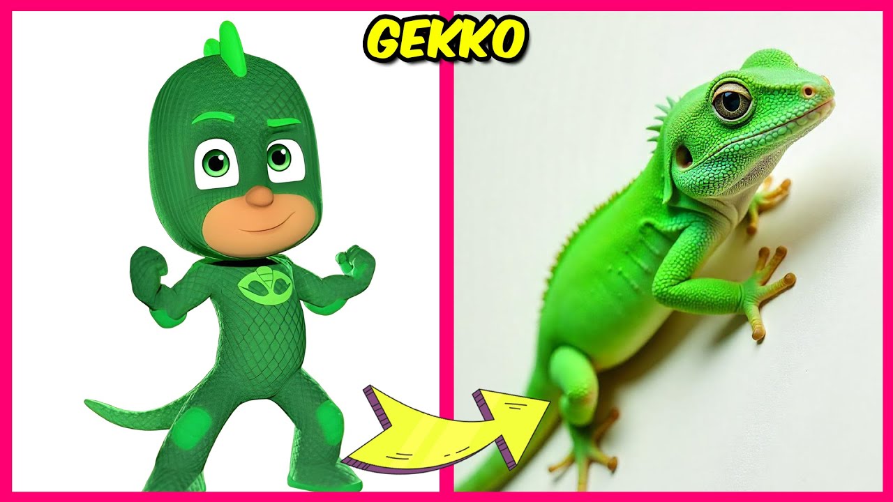 Pj Masks Characters As Pets + Emoji quiz + Their Favorite Snacks, Drinks & More! | Catboy, Gekko