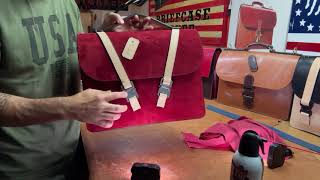 How to clean my New 2024 Sheepskin Suede Leather Briefcase with quick release locks