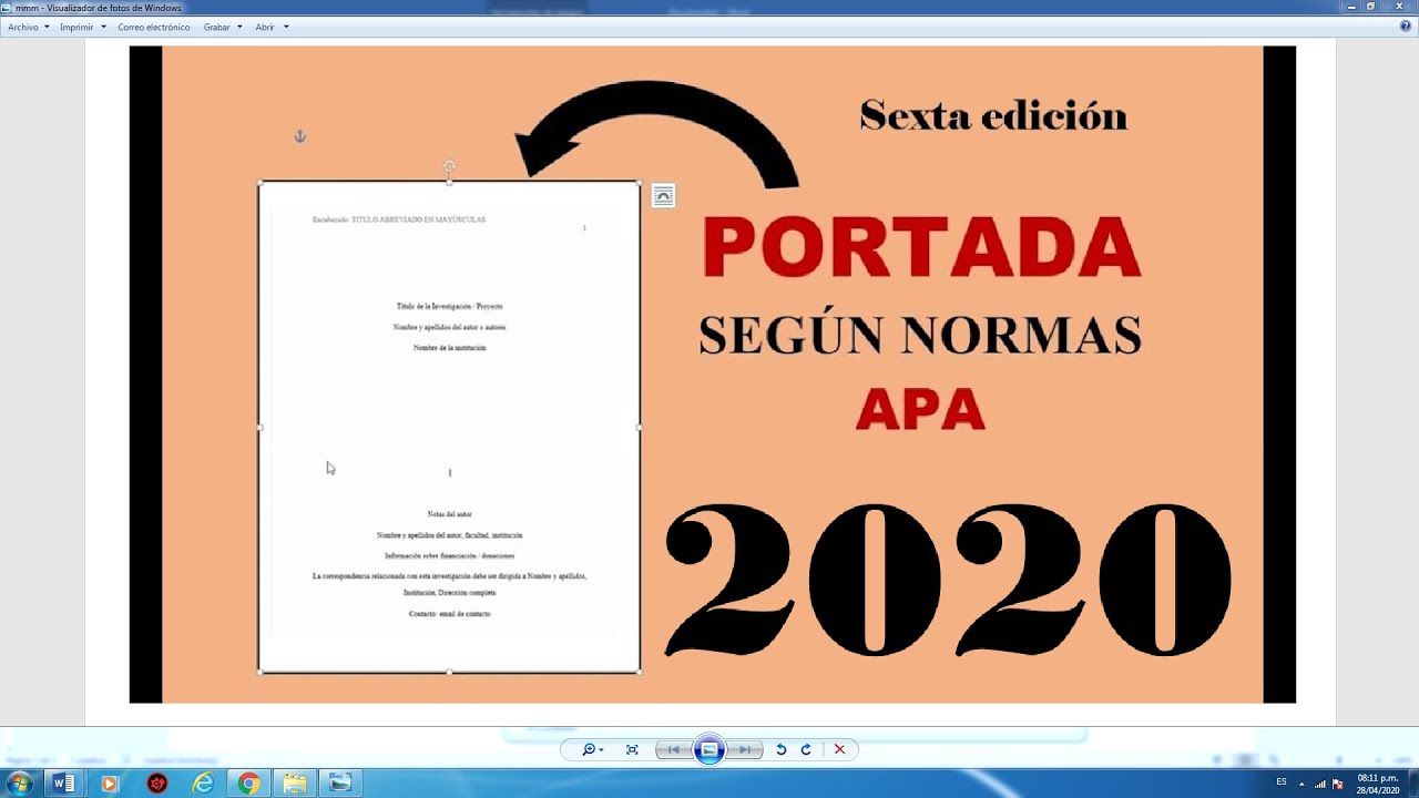 Word - Portada según Normas APA, Sexta edición 2020 - thptnganamst.edu.vn