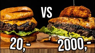 20kr BURGER VS 2000kr BURGER | BILLIG VS DYR