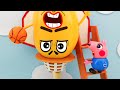 Basketball hoop, basketball, Forest troll, Auto mechanic, Biker, Amusement Park, Peppa Pig Animation