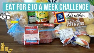 How to Eat for £10 a Week | Emergency Extreme Budget Food Shopping Haul | Aldi Budget Food Shop