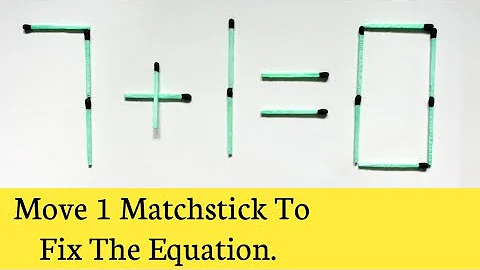 Move 1 Matchstick To Fix The Equation ( No - 2) | Move 1 Matchstick To Make The Equation Correct