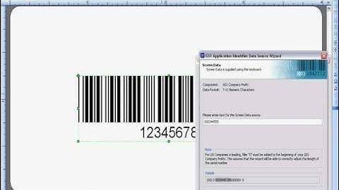 Making an SSCC Barcode in BarTender