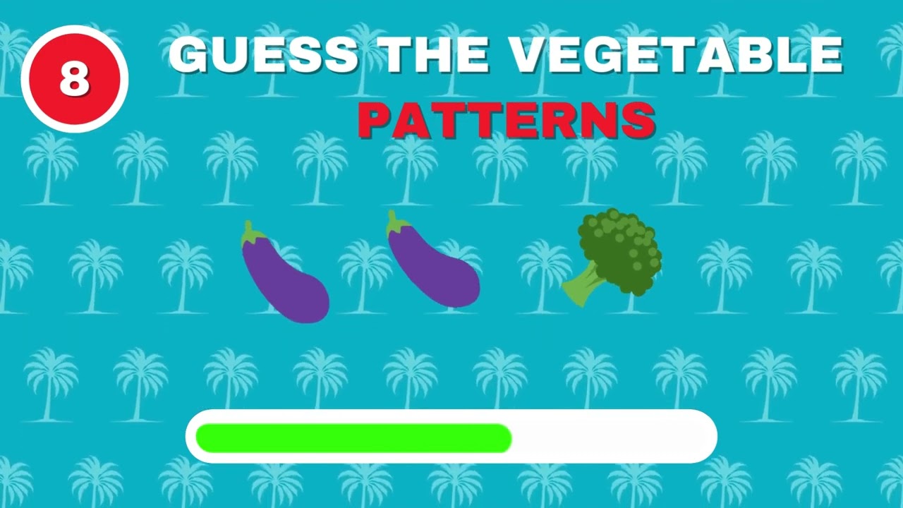 Guess the Vegetable Pattern Emoji Quiz! 🥕🍅 | Fun Learning Game for Kids!"