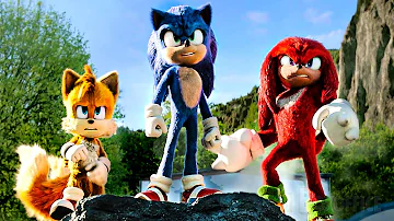 Sonic + Knuckles + Tails VS Robotnik gigante  | Sonic 2 - Il film | Clip in Italiano