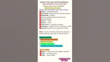 Class 12th English Chapter – 5 IDEAS THAT HAVE HELPED MANKIND 2025 VVI Inside The Chapter