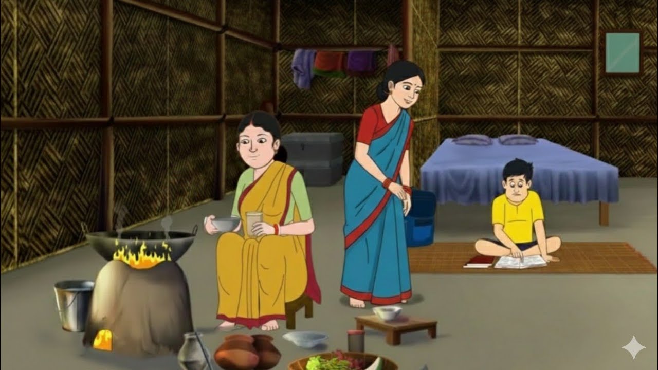 গরীব বাড়ির বউ | gorib barir bou | পরিশ্রমী বউ | Thakumar Jhuli |বাংলা কার্টুন