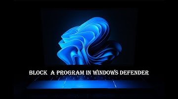 Block program in windows defender firewall window 11: How to block a program windows  firewall