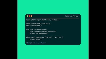 Python PyPDF2 - Compress a PDF file