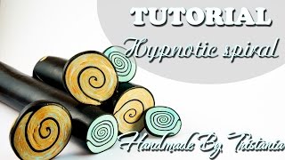 🎩Polymer clay tutorial:  Cane Hypnotic Spiral🎩Мастер-класс: Кейн \