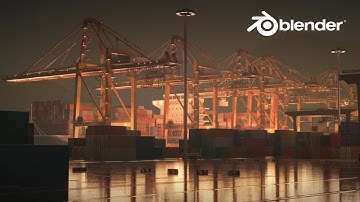 Shipping Port - Blender 3D Animation