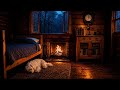 Instant Calm, Instant Sleep | Cozy Rain & Fireplace Cabin Ambience