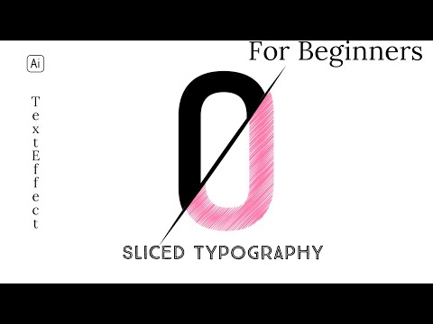 How to make sliced text effect in illustrator | how to create sliced text in illustrator