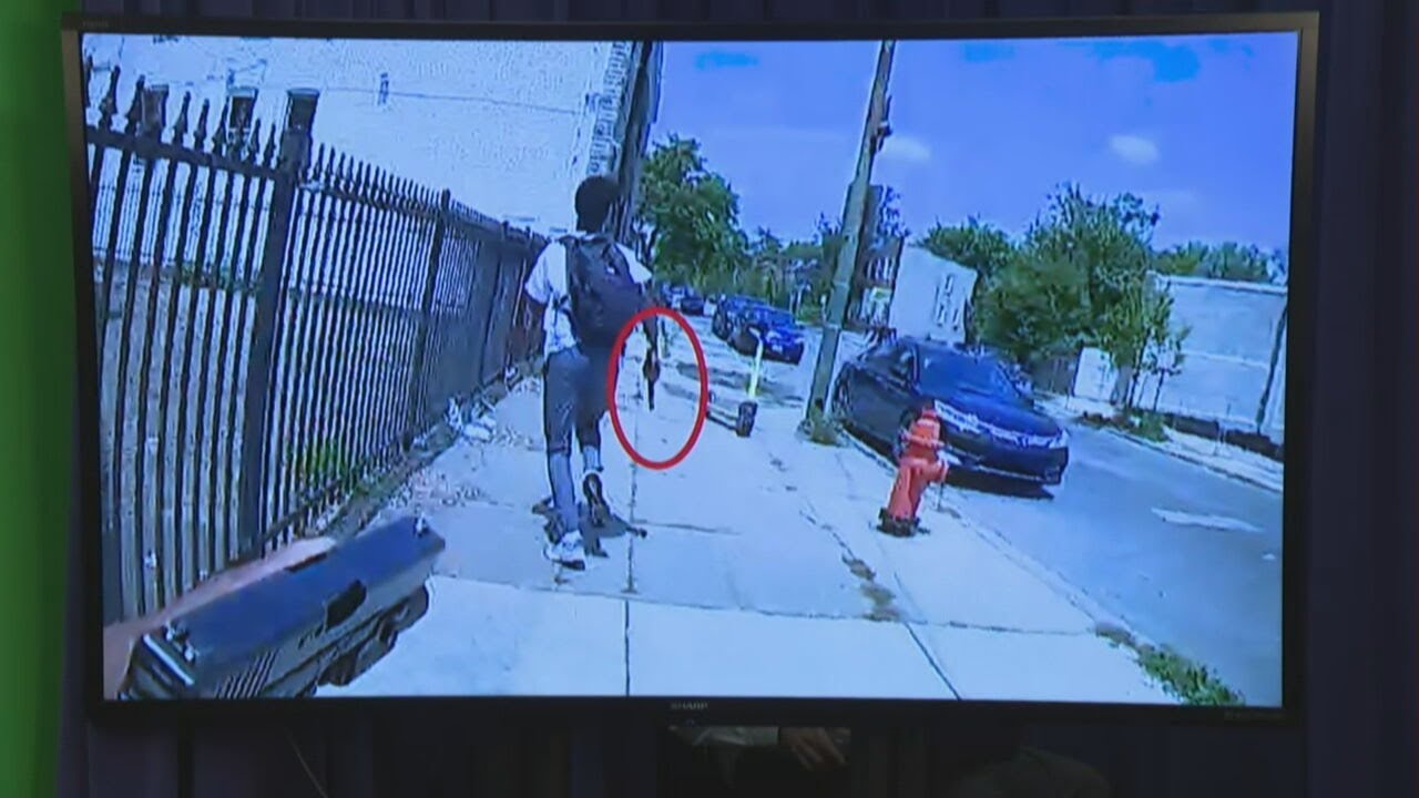 ⁣Baltimore Police release body-cam video of shooting of teenage suspect