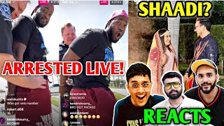 Triggered Insaan MARRIAGE?😳 YouTubers React! | YouTuber gets ARRESTED LIVE on Instagram, Urfi Javed