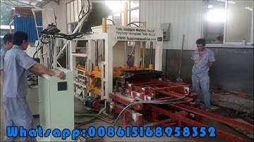 QT4-18 automatic hydraulic block machine produce zigzag pavement bricks with color feeding machine