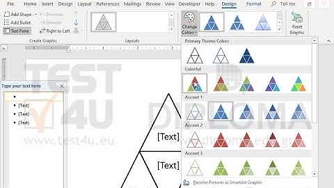 Insert a Segmented Pyramid, SmartArt graphic at the beginning of the document. Use Cartoon style...
