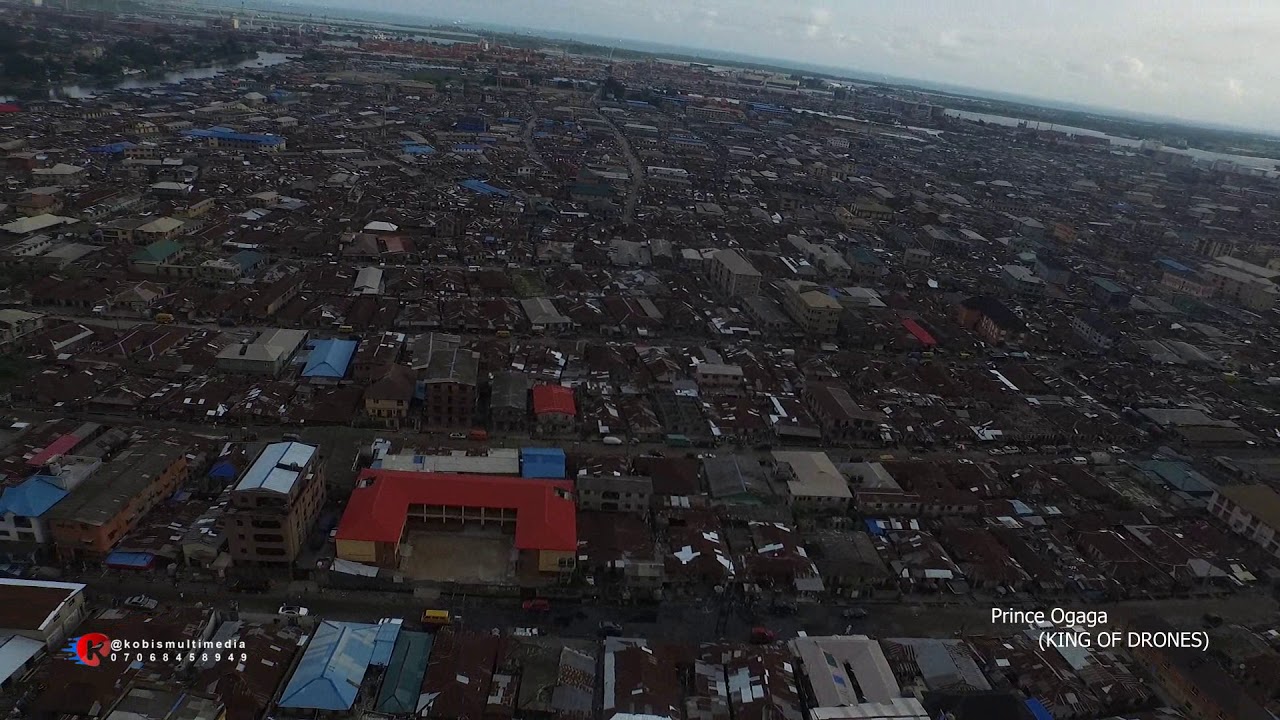 Image result for aerial view of Ajegunle