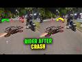 Motorcycle POV Rider Loses Control and Tumbles