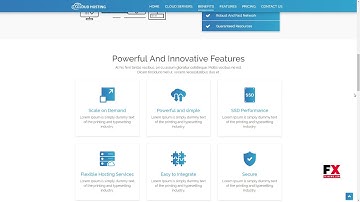 CLOUD HOSTING - One Page Hosting Landing Page        Andre Kuro