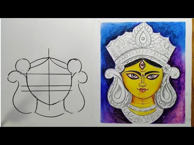 pencil skech durga maa drawing,how to draw durga devi step by step,maadurga  fsce drawing - YouTube