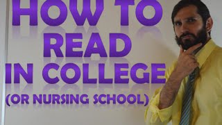 How to Read Textbooks Efficiently in College or Nursing School | Nursing School Study Tips (Part 5)