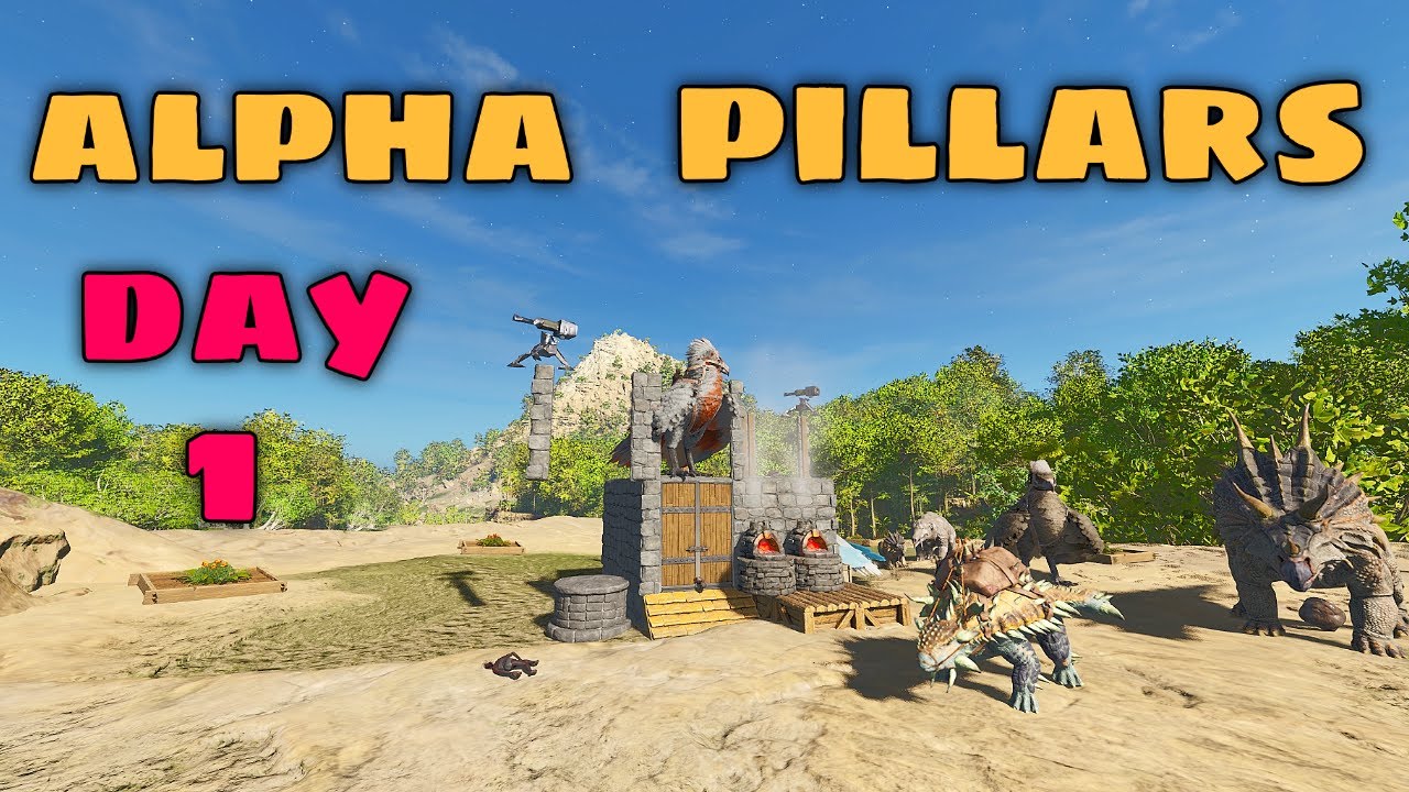 Ark Ascended Small Tribes Day 1 Claiming Alpha Pillar's - YouTube