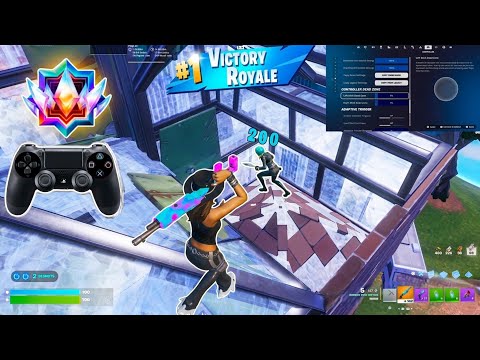 *UPDATE* Best Settings & Sensitivity on Controller ⚡ Fortnite Unreal Reload Ranked Gameplay | PS4 🎮